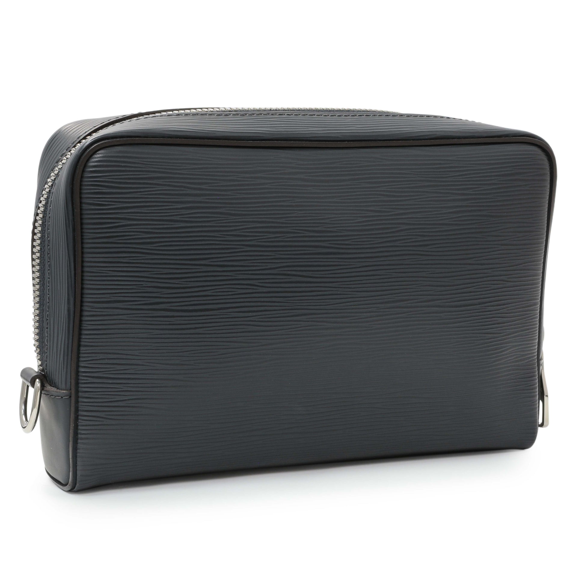 Exclusive Louis Vuitton Navy Epi Kasai Clutch — Side View