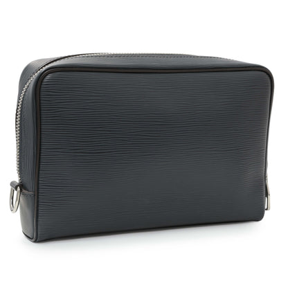 Exclusive Louis Vuitton Navy Epi Kasai Clutch — Side View
