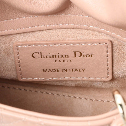 Exclusive Christian Dior Lambskin Cannage Micro Lady Dior — Detail View