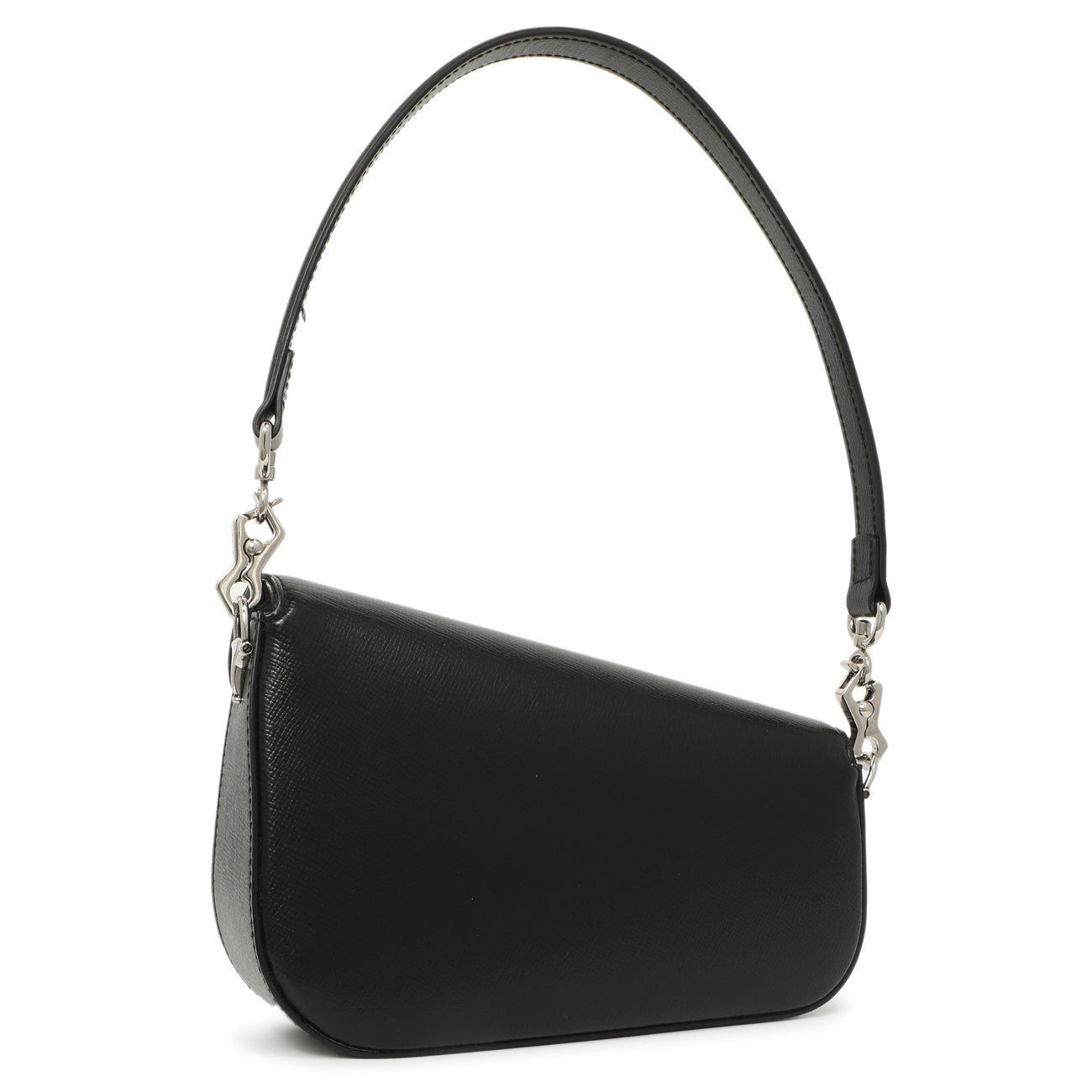 Exclusive Gucci Black Calfskin Mini Horsebit 1955 Asymmetric Shoulder Bag — Side View