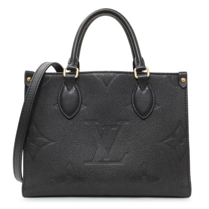 Exclusive Louis Vuitton Black Empreinte Onthego PM — Front View
