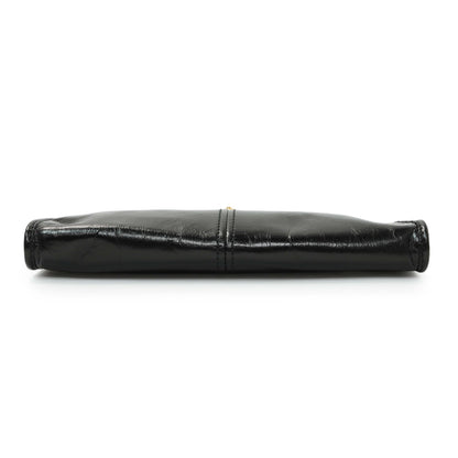 Exclusive Prada Black Lux Calfskin Pouch — Back View