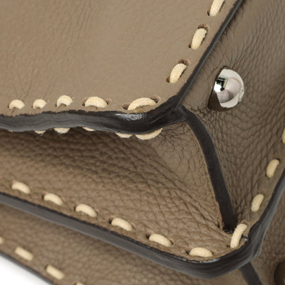 Exclusive Fendi Cuoio Romano Selleria Small Peekaboo I SEE U Satchel — Top View