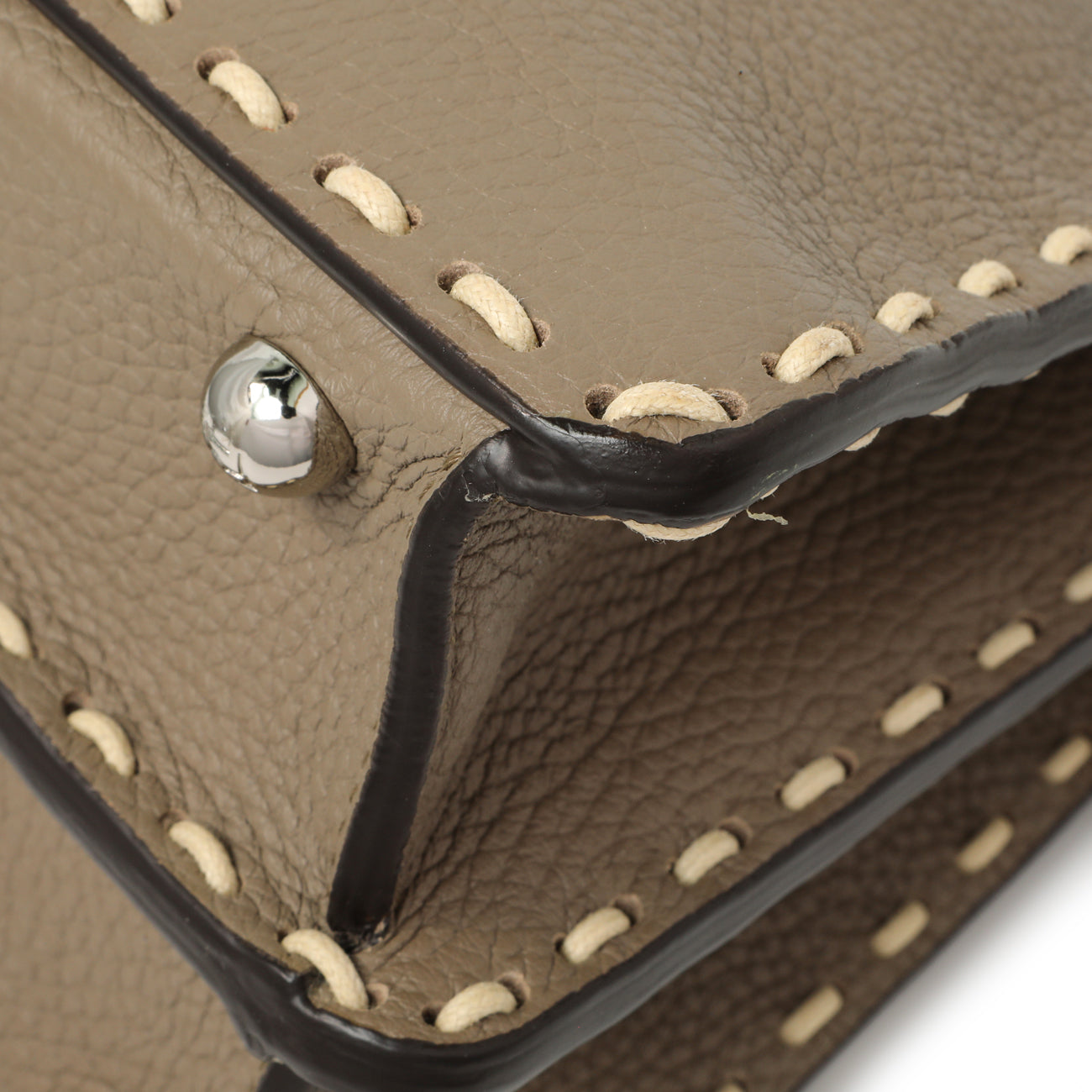 Exclusive Fendi Cuoio Romano Selleria Small Peekaboo I SEE U Satchel — Detail View