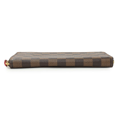 Exclusive Louis Vuitton Damier Ebene Clemence Wallet — Back View