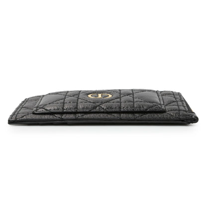 Exclusive Christian Dior Supple Calfskin Cannage Lady Dior Cosmos Zipped Card Holder — Back View