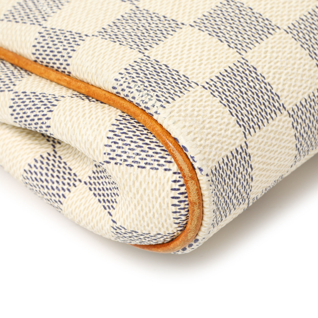 Exclusive Louis Vuitton Damier Azur Eva Clutch — Top View