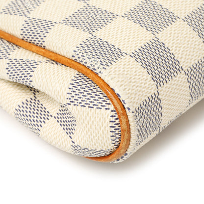 Exclusive Louis Vuitton Damier Azur Eva Clutch — Top View