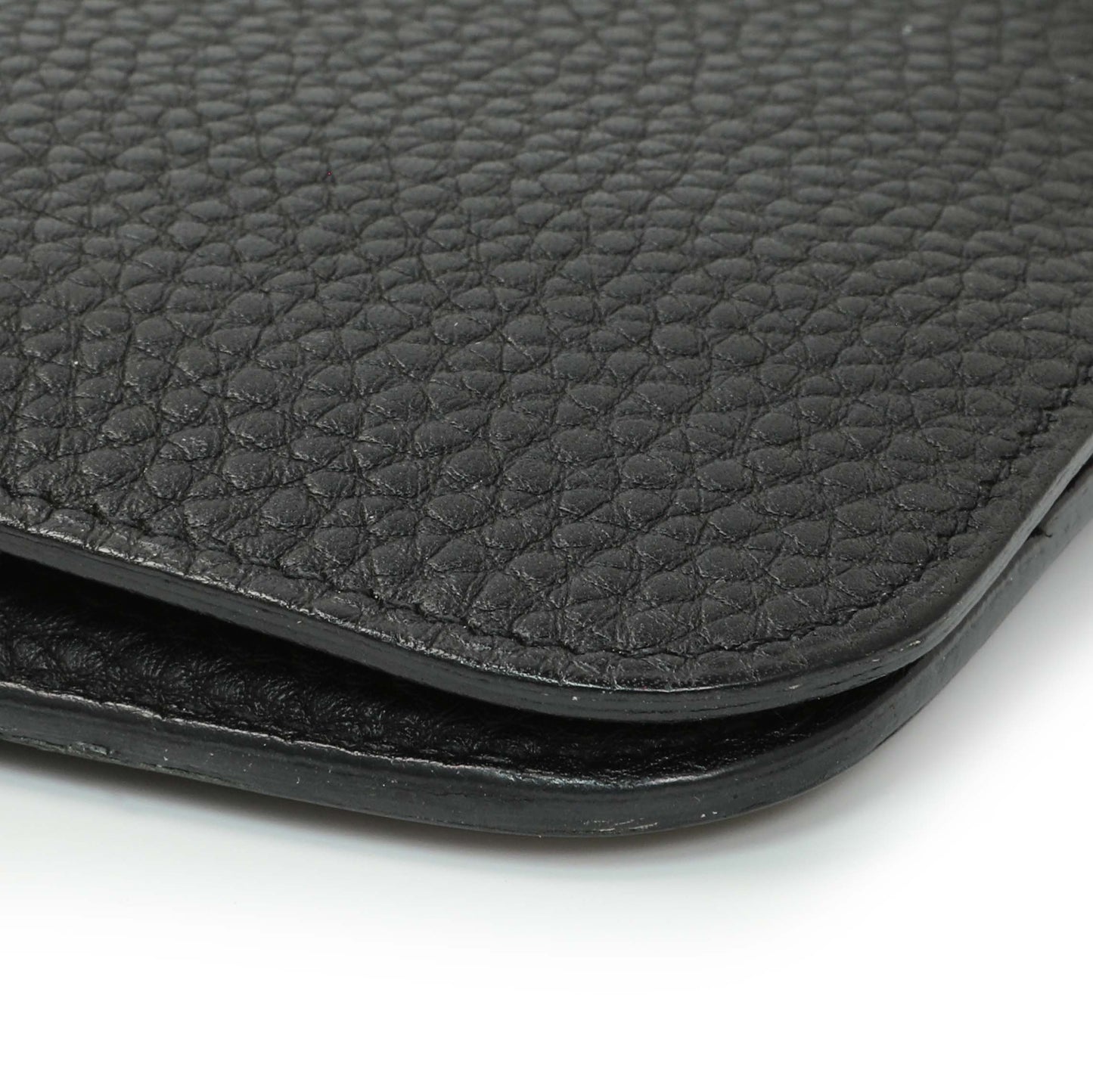 Exclusive Hermes Black Togo Dogon Duo Wallet — Top View