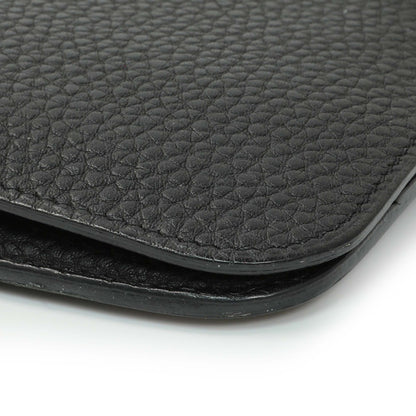 Exclusive Hermes Black Togo Dogon Duo Wallet — Top View