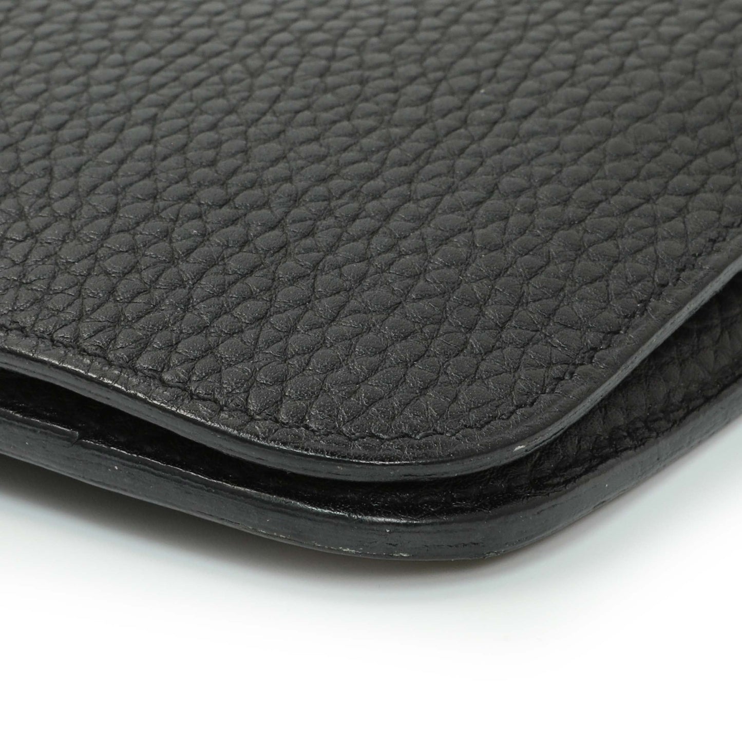 Exclusive Hermes Black Togo Dogon Duo Wallet — Detail View