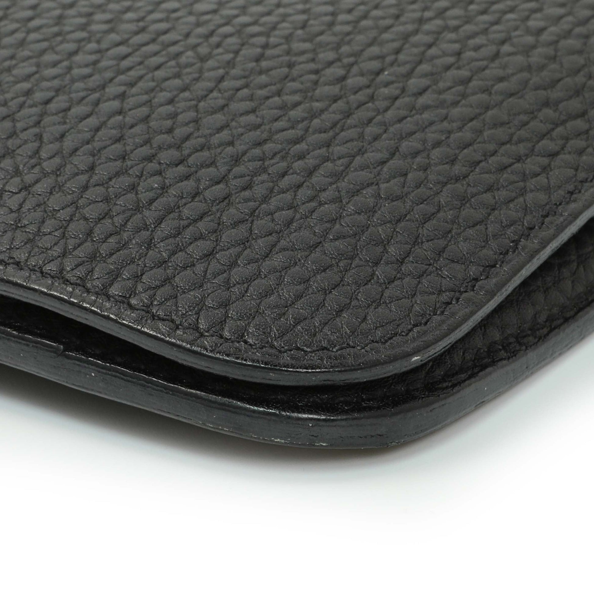 Exclusive Hermes Black Togo Dogon Duo Wallet — Detail View