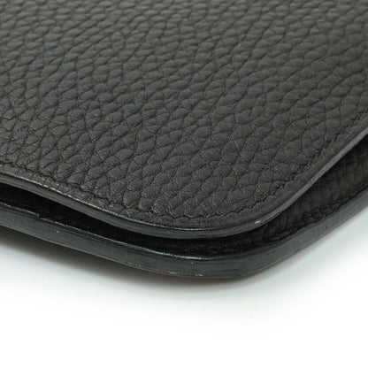 Exclusive Hermes Black Togo Dogon Duo Wallet — Detail View