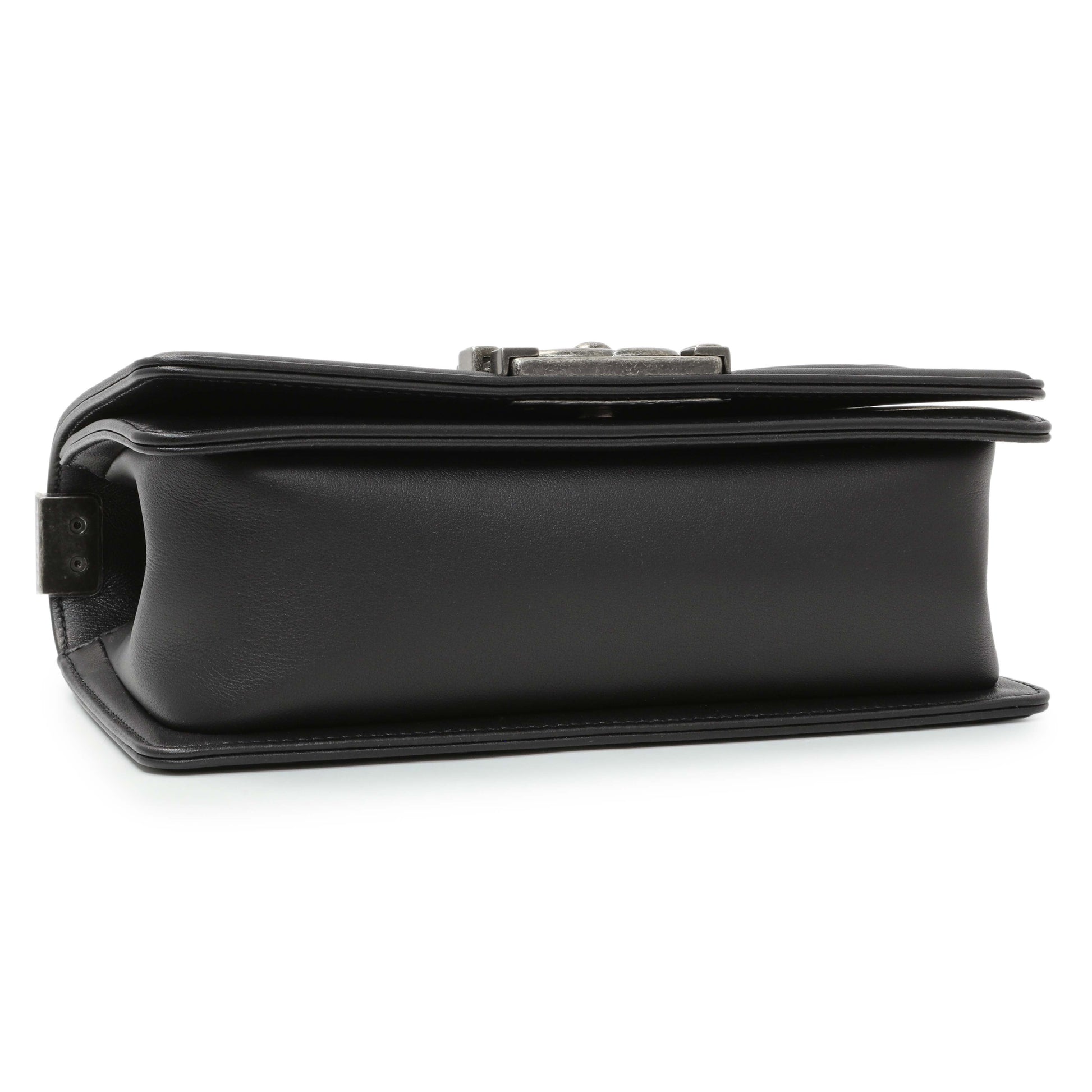Exclusive Chanel Black Quilted Calfskin Small Boy Flap — Top View