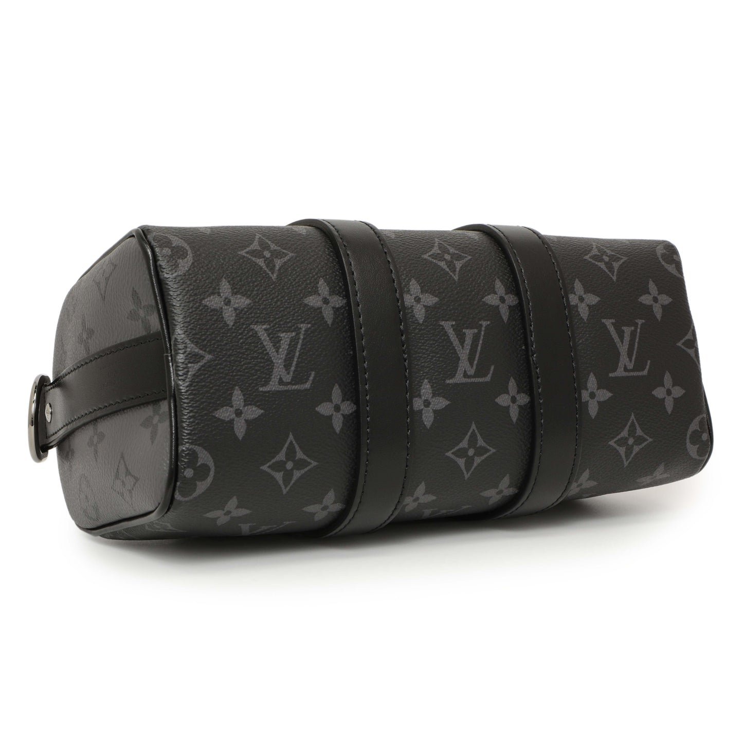 Exclusive Louis Vuitton Monogram Eclipse Keepall Bandouliere 25 — Back View