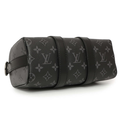 Exclusive Louis Vuitton Monogram Eclipse Keepall Bandouliere 25 — Back View