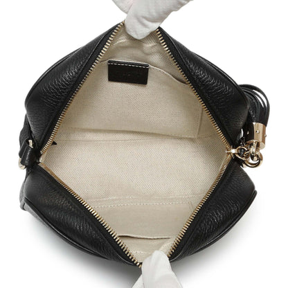 Exclusive Gucci Black Pebbled Calfskin Small Soho Disco Bag — Alternate View 8