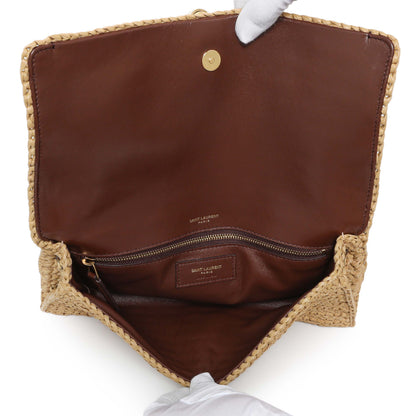 Exclusive Saint Laurent Raffia Monogram Tassel Kate 99 — Top View