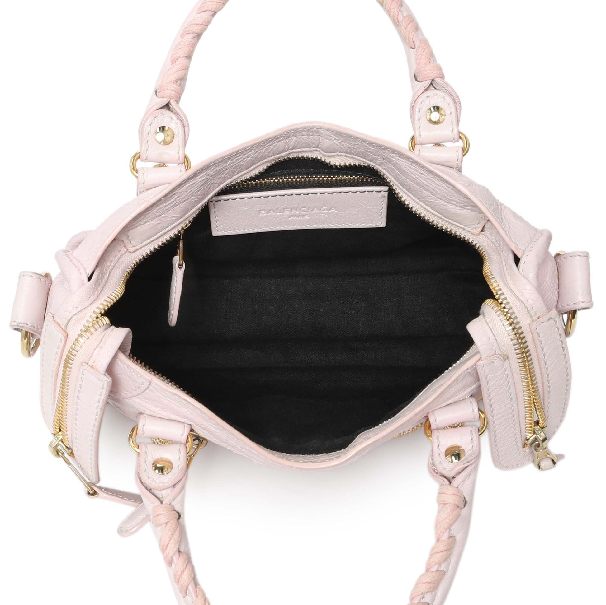 Exclusive Balenciaga Pink Agneau Giant 12 Gold Hardware Mini City — Alternate View 8