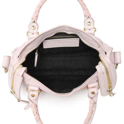 Exclusive Balenciaga Pink Agneau Giant 12 Gold Hardware Mini City — Alternate View 8