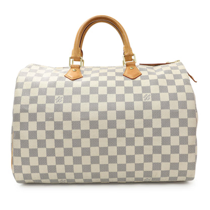 Exclusive Louis Vuitton Damier Azur Speedy 35 — Front View