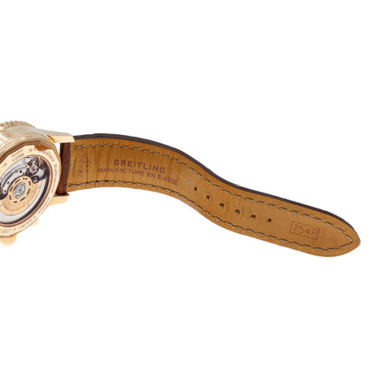 Exclusive Breitling 18K Rose Gold Navitimer Rattrapante RB0311 — Detail View