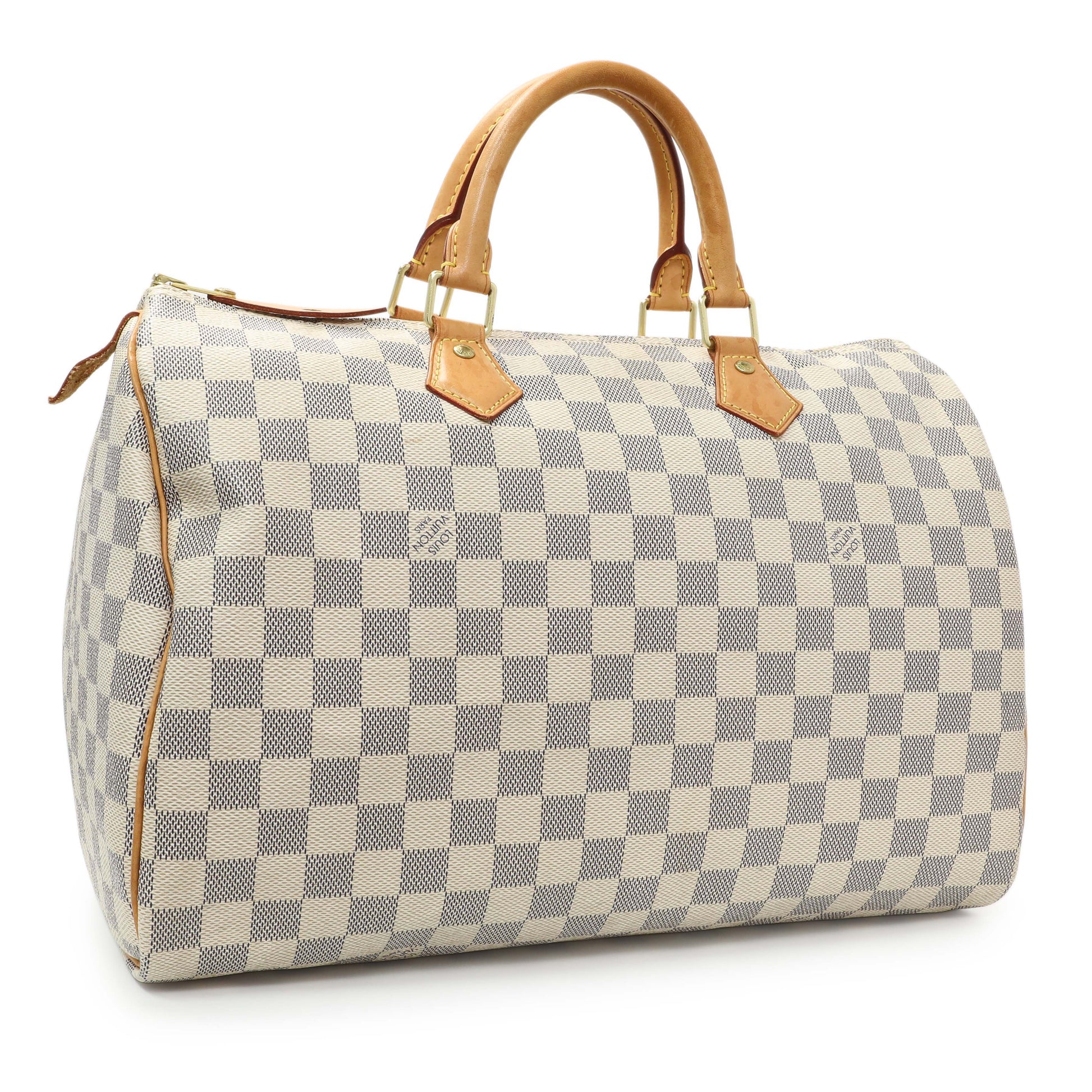 Exclusive Louis Vuitton Damier Azur Speedy 35 — Side View