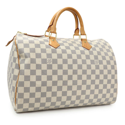 Exclusive Louis Vuitton Damier Azur Speedy 35 — Side View