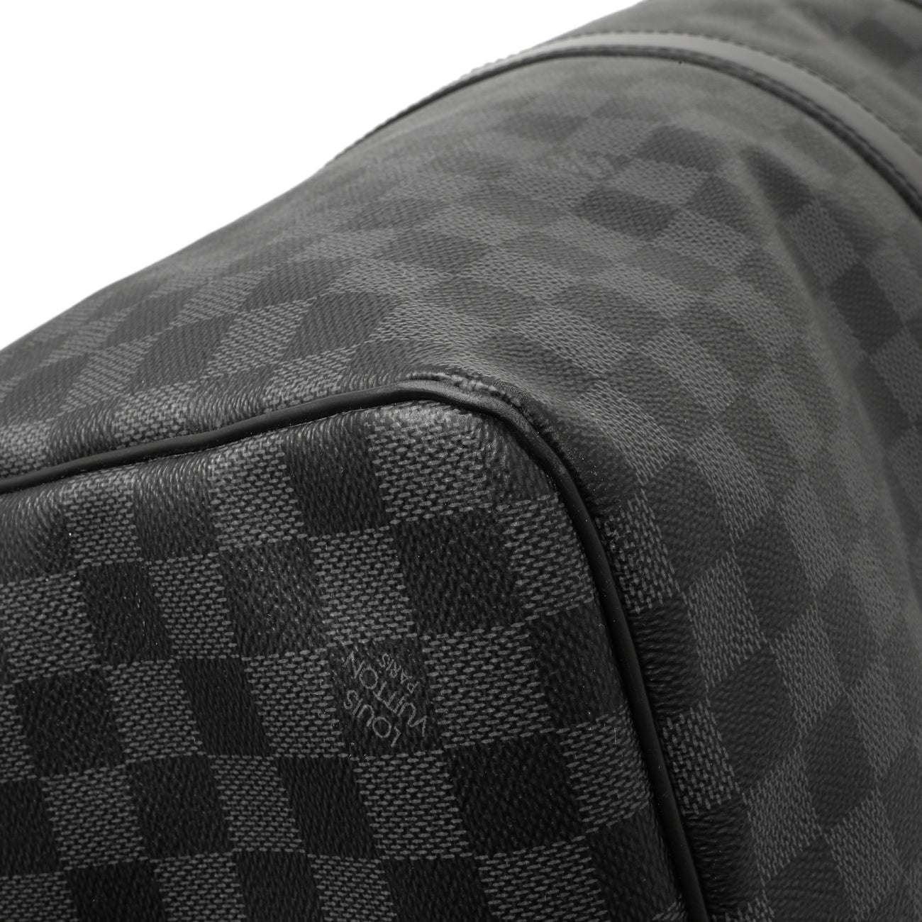 Exclusive Louis Vuitton Damier Graphite Keepall Bandouliere 55 — Top View