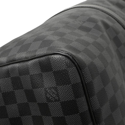 Exclusive Louis Vuitton Damier Graphite Keepall Bandouliere 55 — Top View