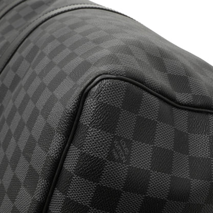 Exclusive Louis Vuitton Damier Graphite Keepall Bandouliere 55 — Detail View