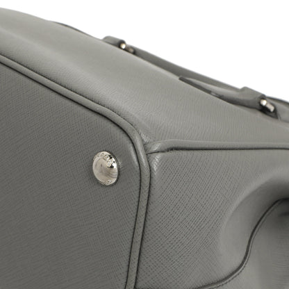 Exclusive Prada Marmo Saffiano Small Galleria Double Zip Tote — Detail View