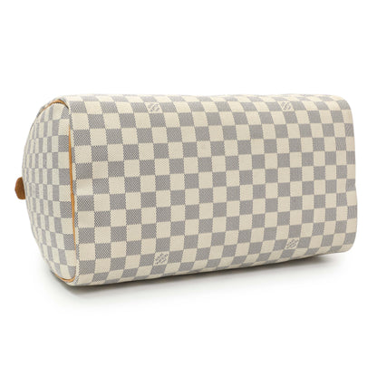 Exclusive Louis Vuitton Damier Azur Speedy 35 — Back View
