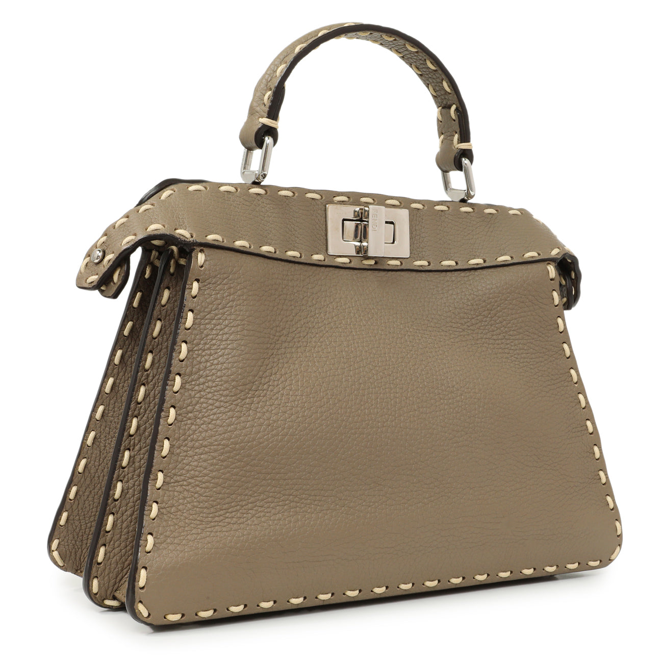 Exclusive Fendi Cuoio Romano Selleria Small Peekaboo I SEE U Satchel — Side View