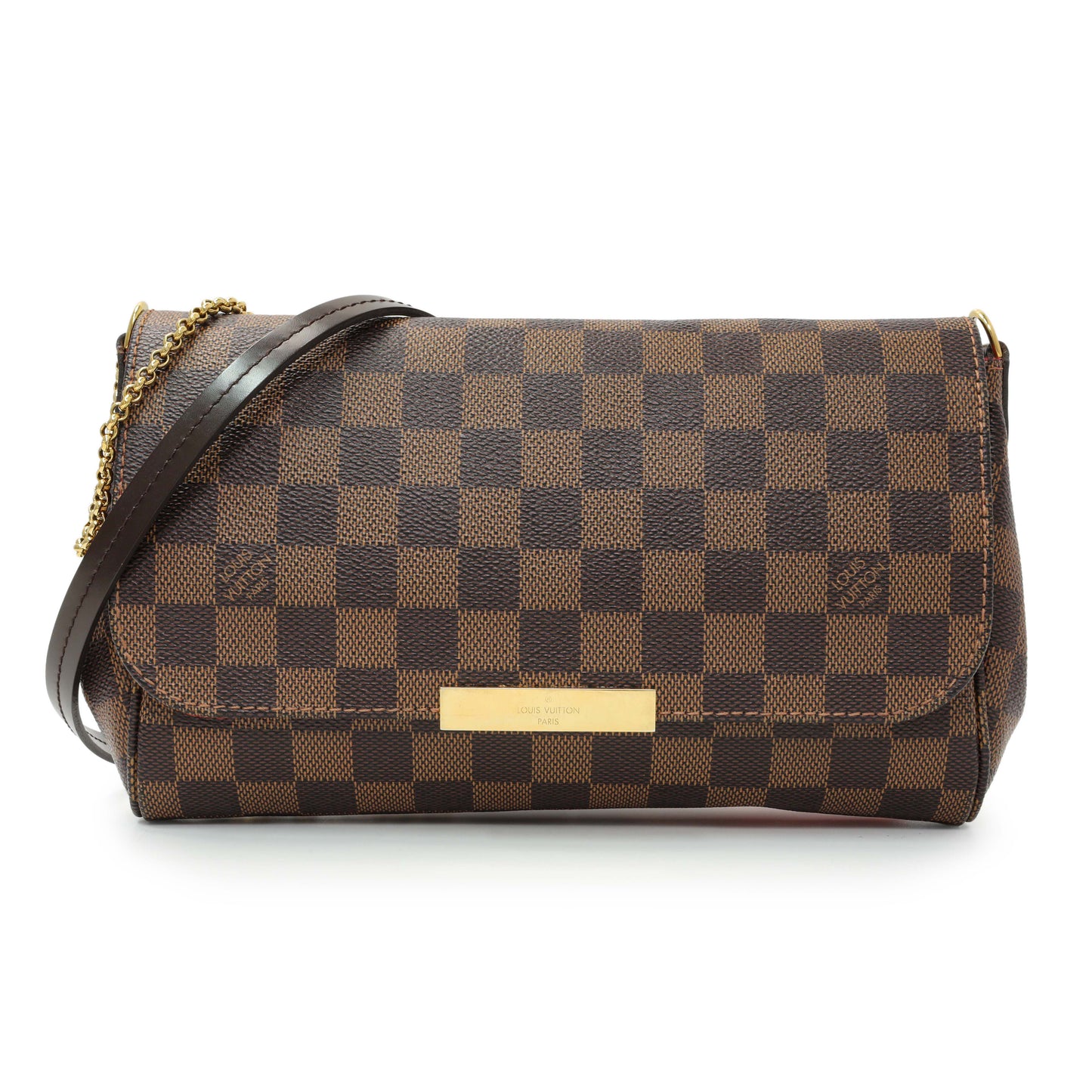 Exclusive Louis Vuitton Damier Ebene Favorite MM — Front View