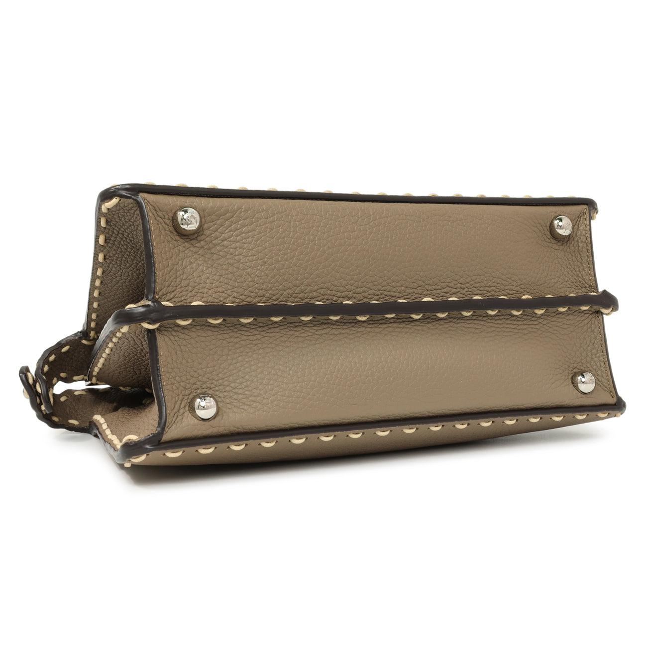 Exclusive Fendi Cuoio Romano Selleria Small Peekaboo I SEE U Satchel — Back View