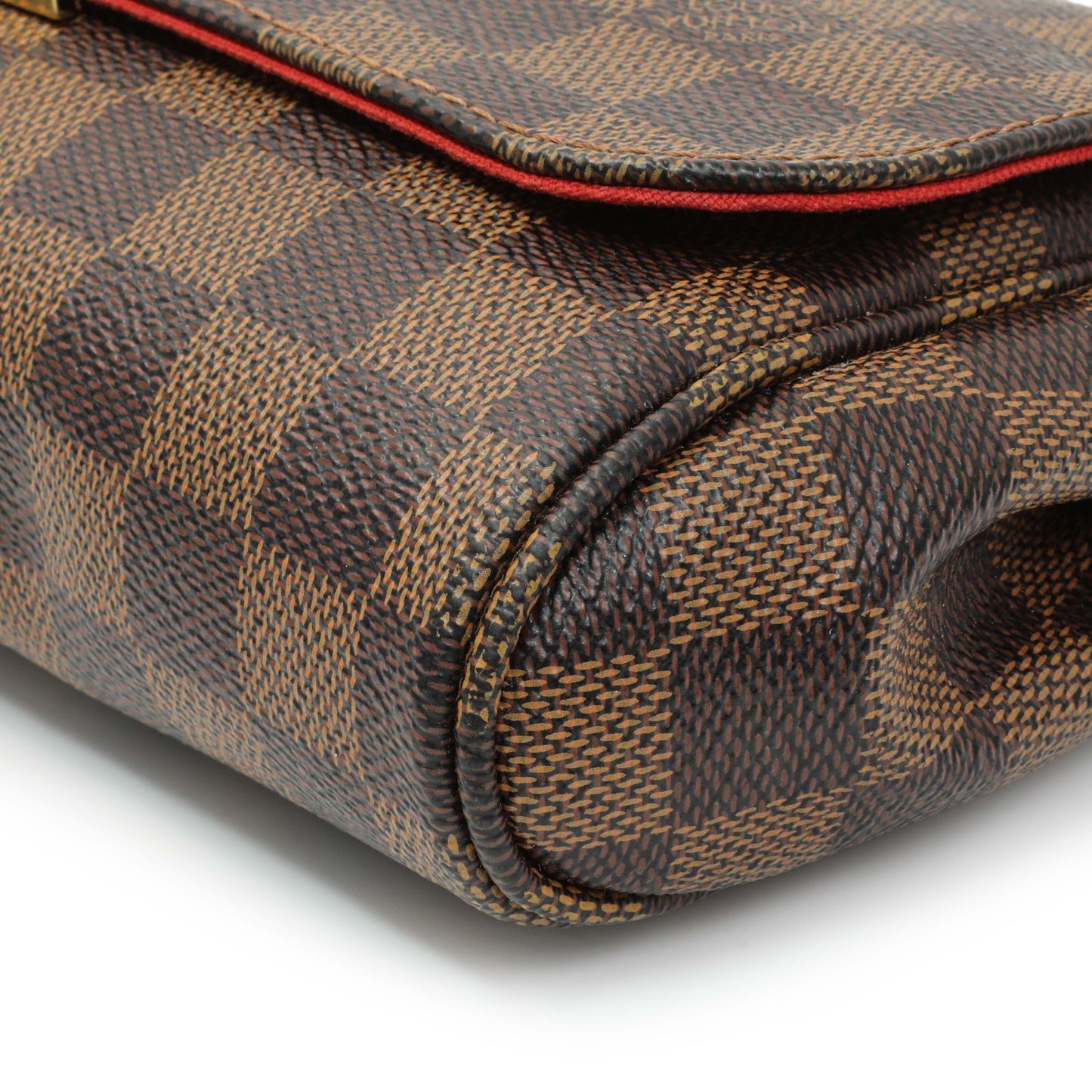 Exclusive Louis Vuitton Damier Ebene Favorite MM — Detail View