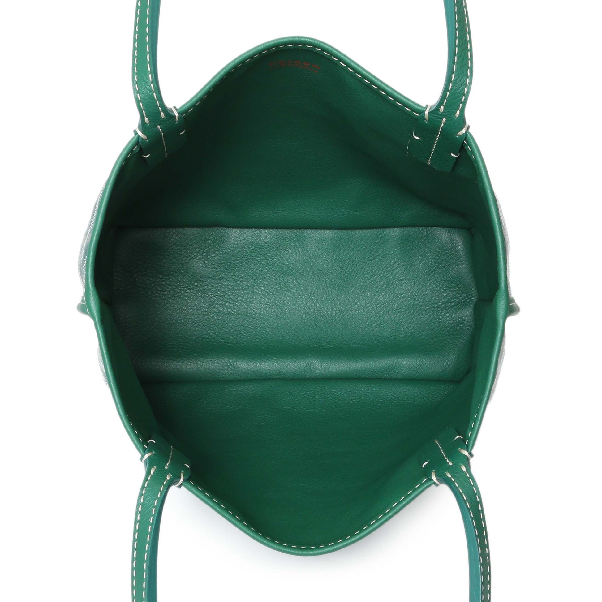 Exclusive Goyard Green Goyardine Reversible Mini Anjou — Top View
