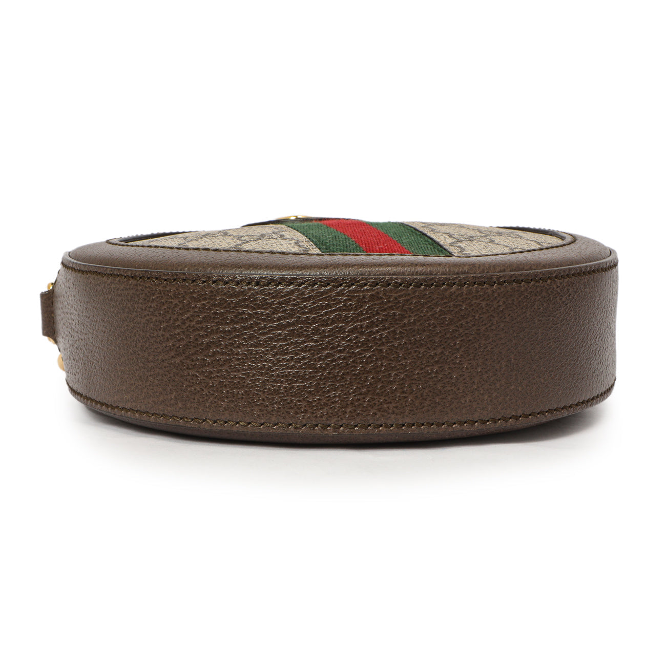 Exclusive Gucci GG Supreme Monogram Web Mini Ophidia Round Shoulder Bag — Top View