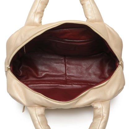 Exclusive Chanel Light Gold Quilted Lambskin Coco Cocoon Bowler — Alternate View 8