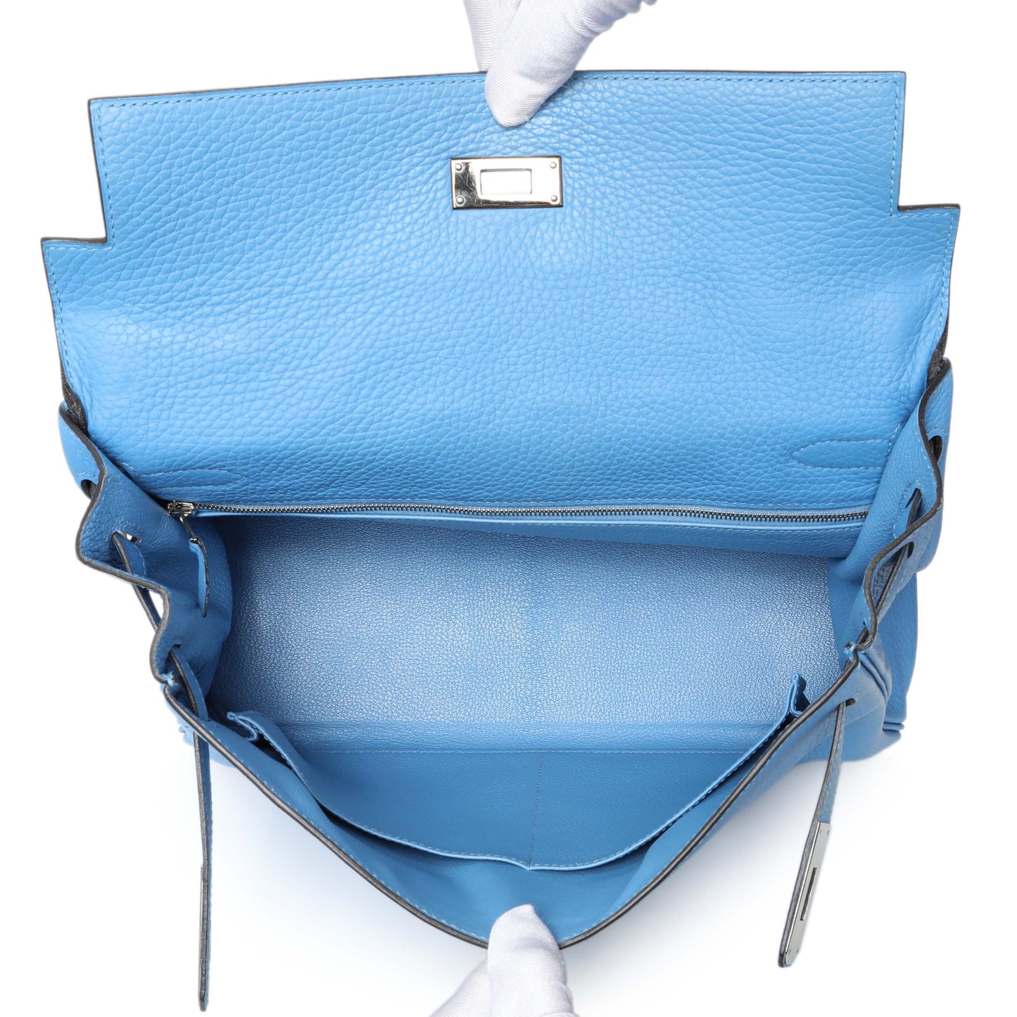 Exclusive Hermes Blue Paradise Taurillon Clemence Kelly Retourne 32 — Alternate View 8