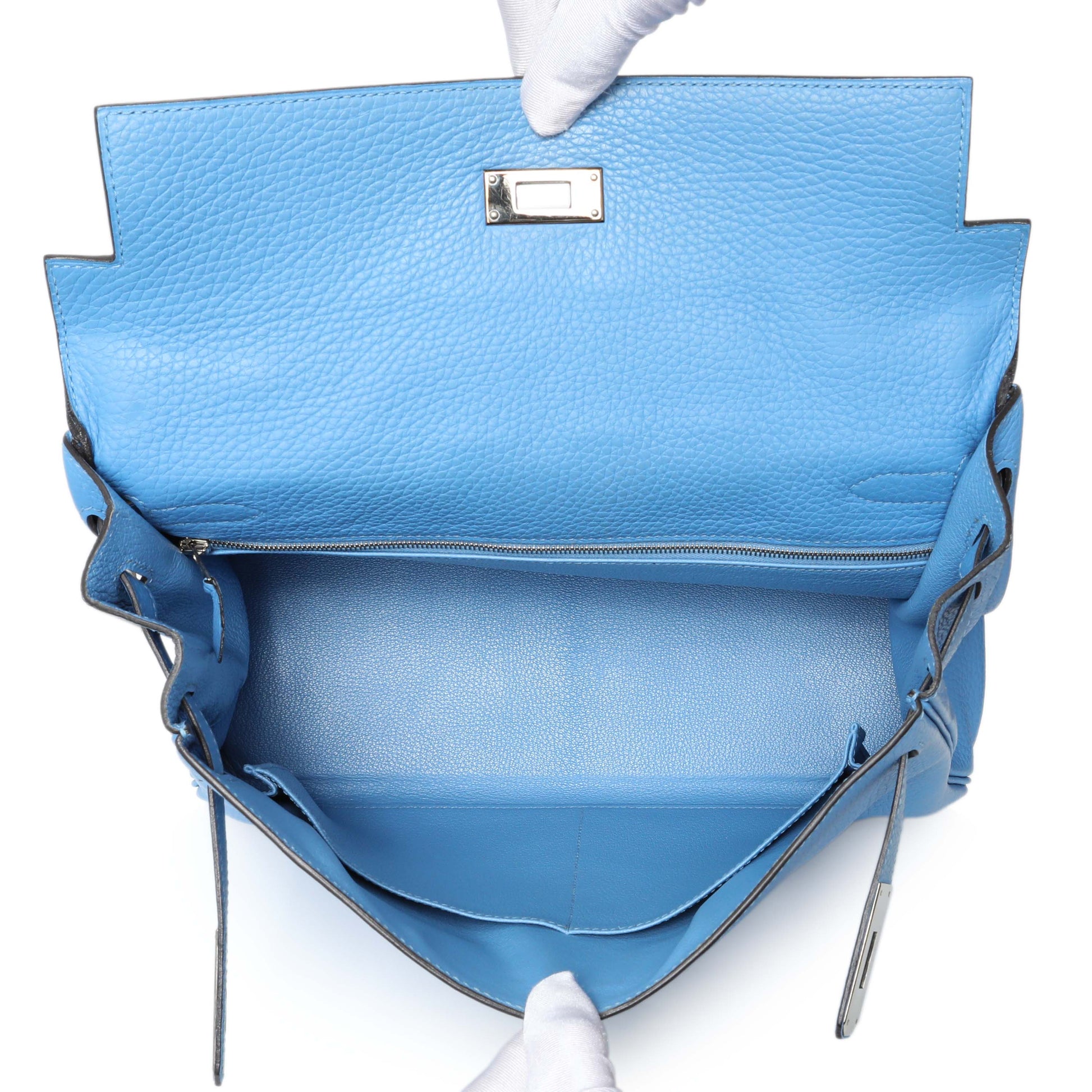 Exclusive Hermes Blue Paradise Taurillon Clemence Kelly Retourne 32 — Alternate View 8