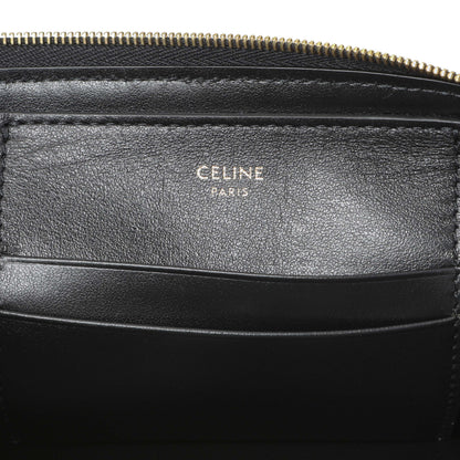 Exclusive Celine Black Calfskin Quilted C Charm Pouch — Detail View