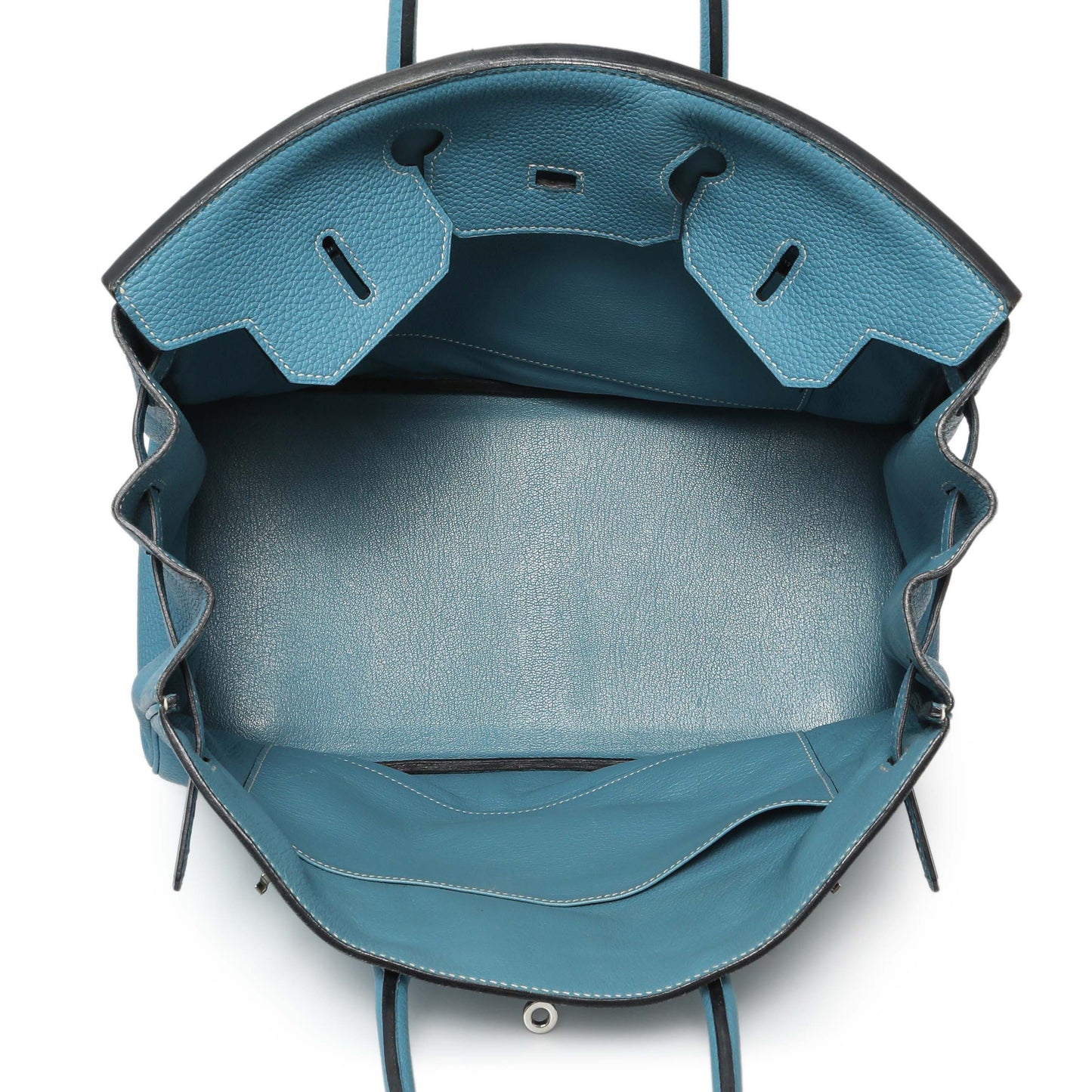 Exclusive Hermes Blue Jean Clemence Birkin 35 — Alternate View 8