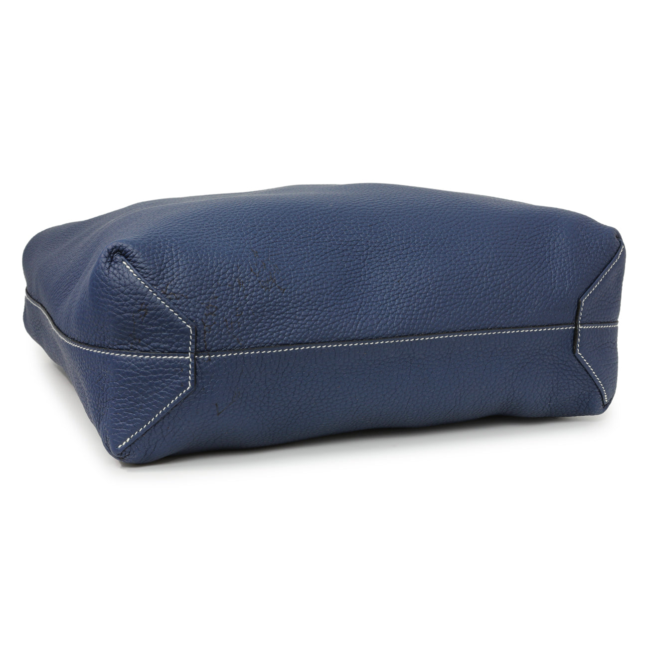Exclusive Hermes Blue Taurillon Clemence Double Sens 36 — Detail View