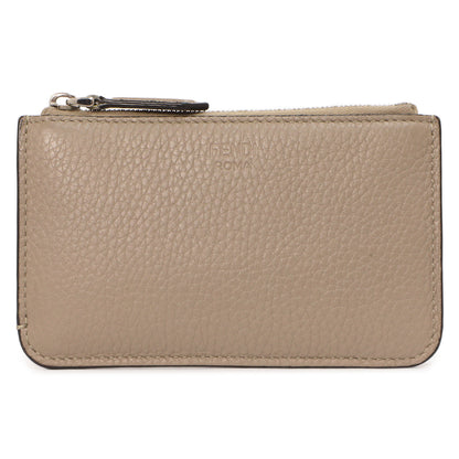 Exclusive Fendi Tortora Cuoio Romano Vitello Grace Key Case Pouch — Front View
