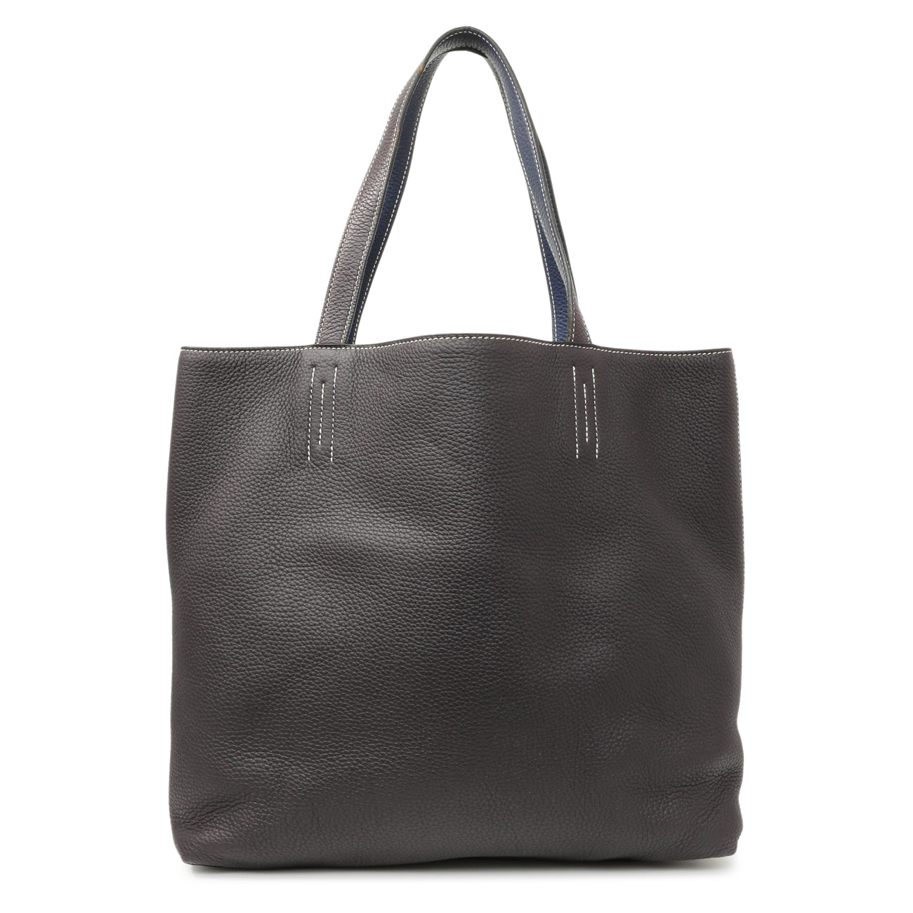Exclusive Hermes Blue Taurillon Clemence Double Sens 36 — Side View