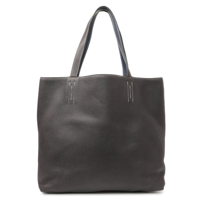 Exclusive Hermes Blue Taurillon Clemence Double Sens 36 — Side View
