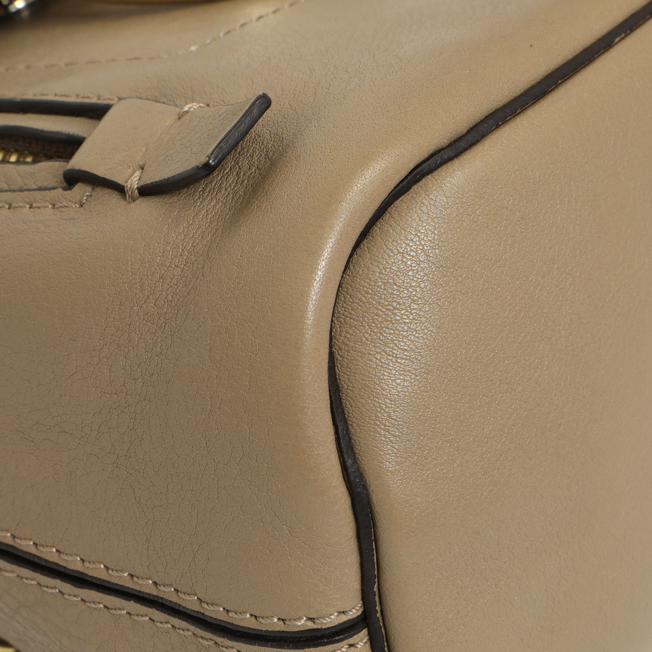 Exclusive Chloe Grey Suede Calfskin Mini Faye Backpack — Top View