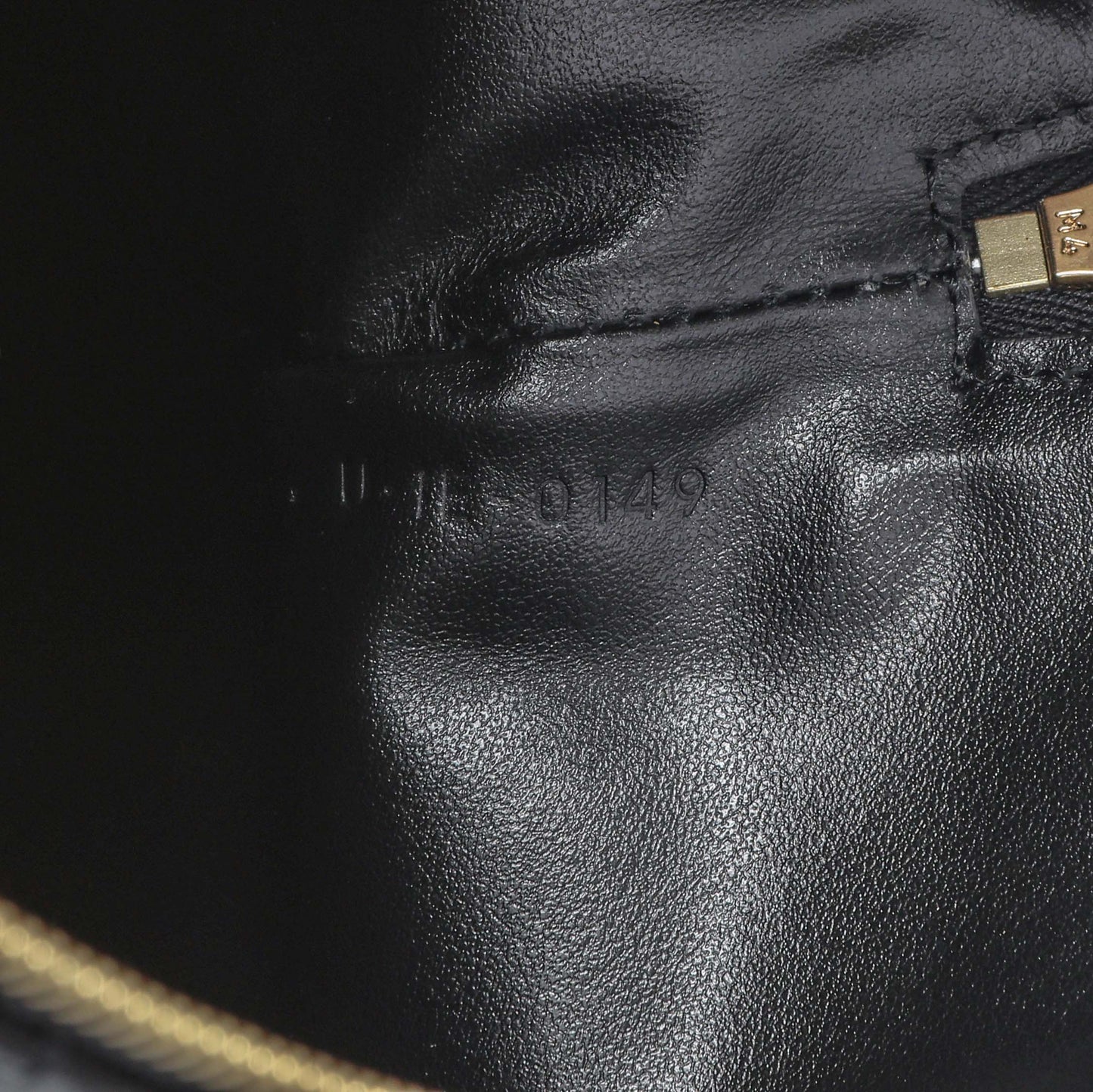 Exclusive Celine Black Calfskin Quilted C Charm Pouch — Alternate View 7